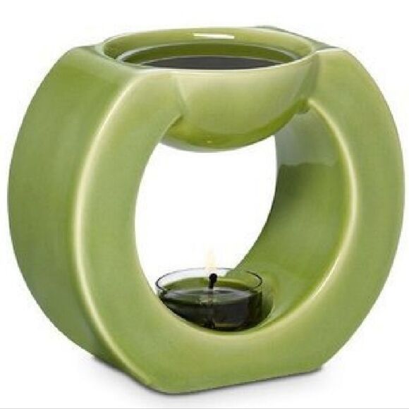 🩵PartyLite Olive Green Gaia Fragrance Warmer